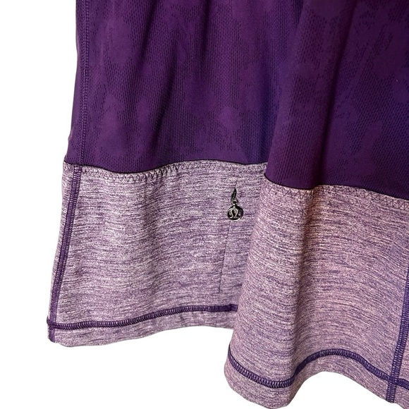 Lululemon Chaturanga Tank-Heathered Concord Grape Athletic Tank with Mesh- Size8 - Picture 12 of 15